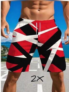 EVH 'Frankenstein' beach shorts w/pockets, 2X